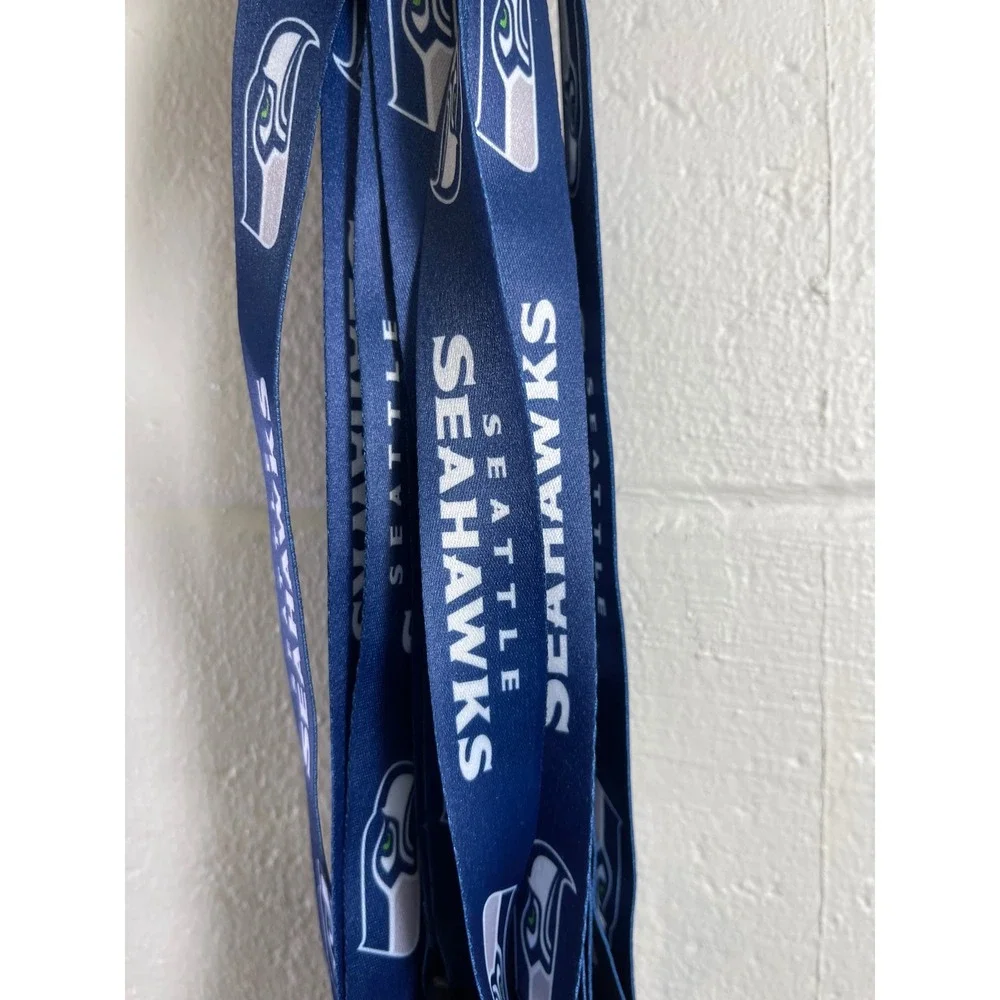 Seattle Seahawks NFL Lanyard Navy Blue Team Logo ID Badge Key Holder 24 Inch